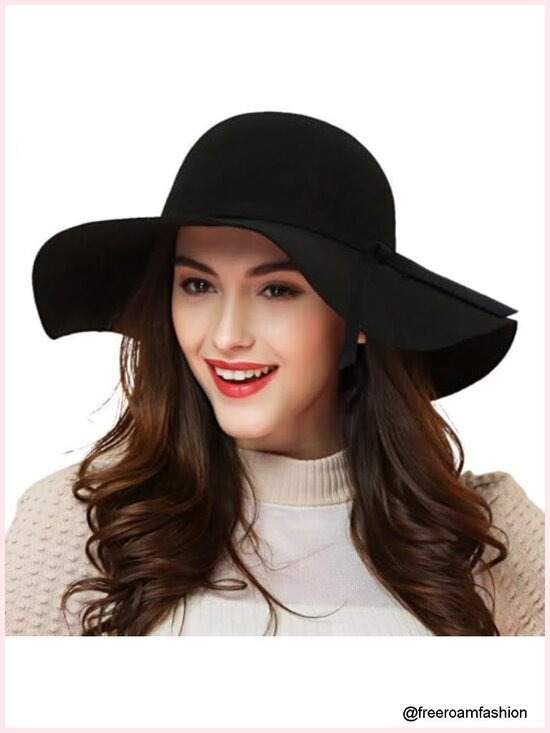 100% Wool Foldable Wide Brim Fedora Floppy Felt Bowler Hat main image 6